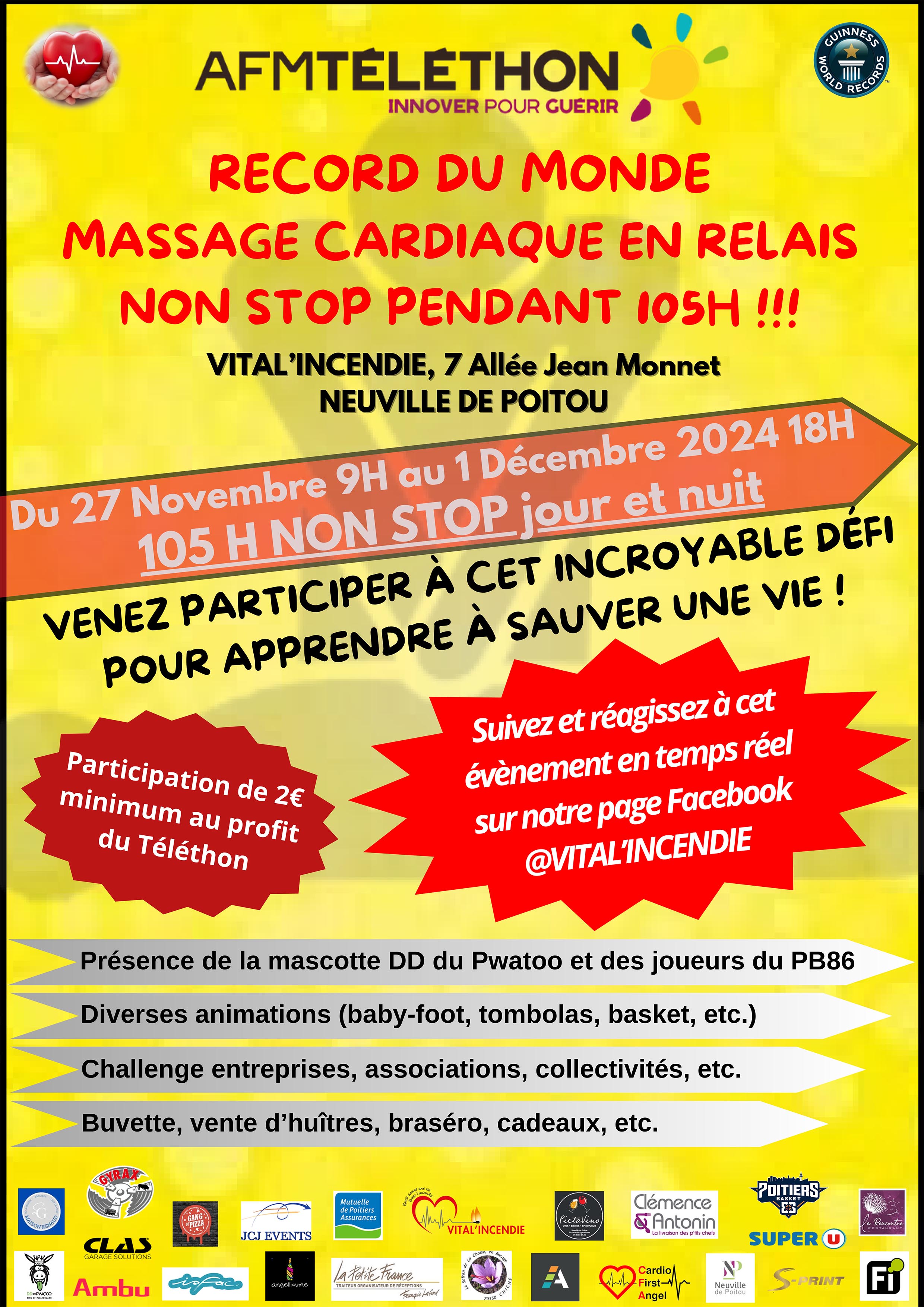 Affiche Téléthon 2024 VITALINCENDIE
