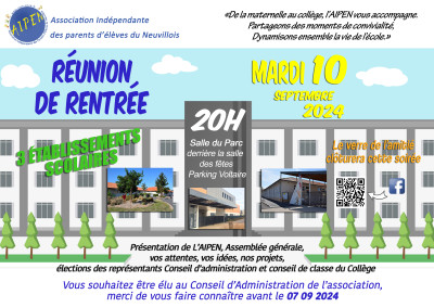 Affiche Réunion de rentrée